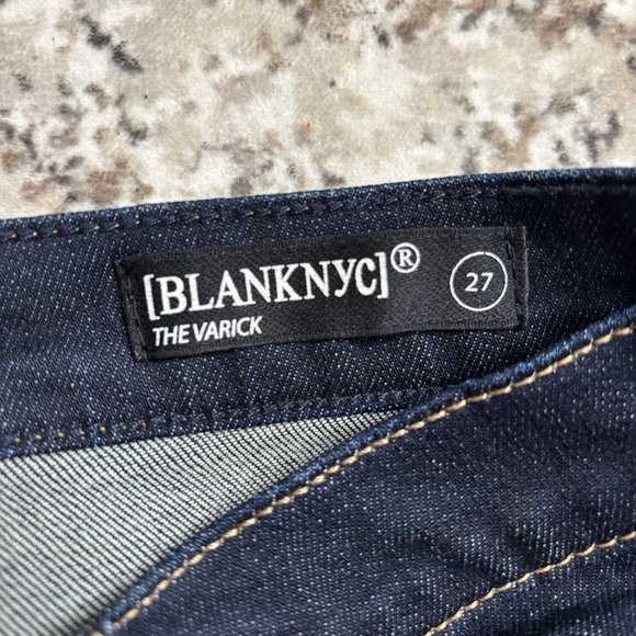 NWT Blank NYC Dark Blue Jeans with Cuffed Hem Size 27 - Picture 8 of 9
